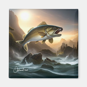 Große Fische in Stromschnellen Magnet