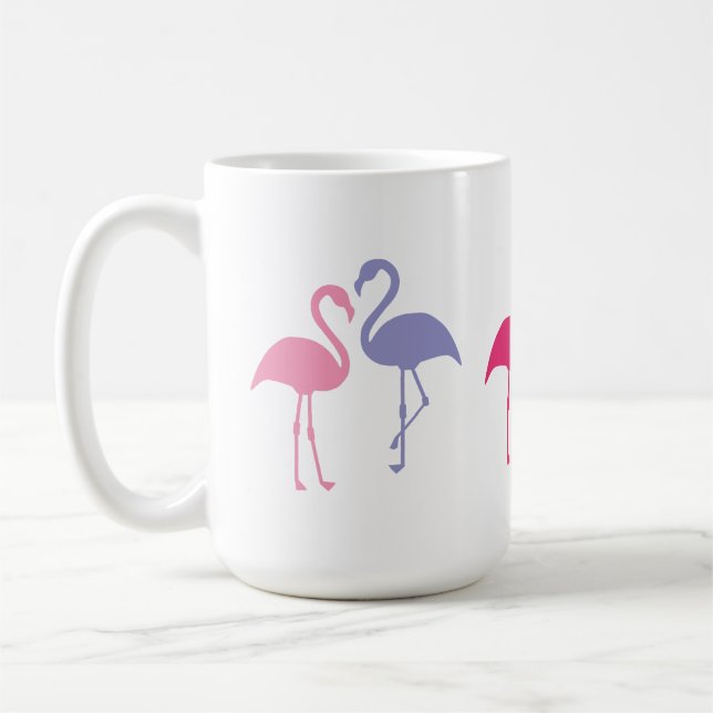 Große Flamingo Statues 15 oz. Tasse (Links)