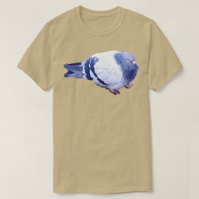 große, flauschige Taube T-Shirt (Design vorne)