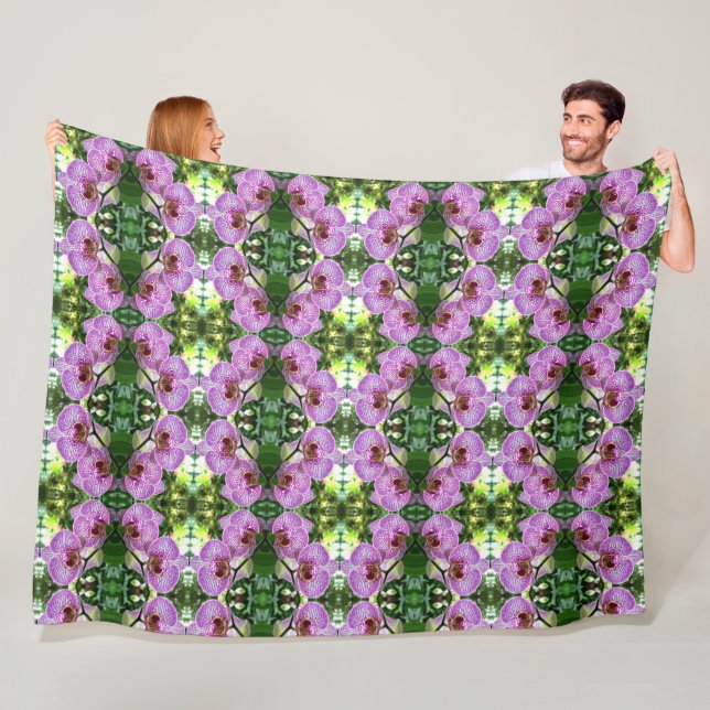 Große Fleece Blanka Lila Gepunktet Orchid (Beispiel)