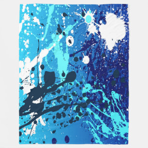 Große Fleece Blanke, modern, abstrakt, blau