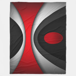 Große Fleece Blanke, modern, abstrakt, rot, schwar