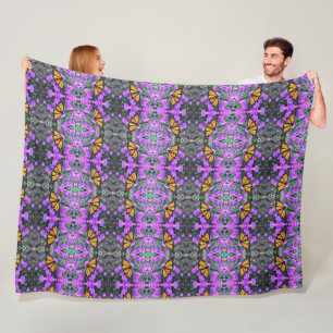 Große Fleece Blanken Monarch Butterfly/Aster