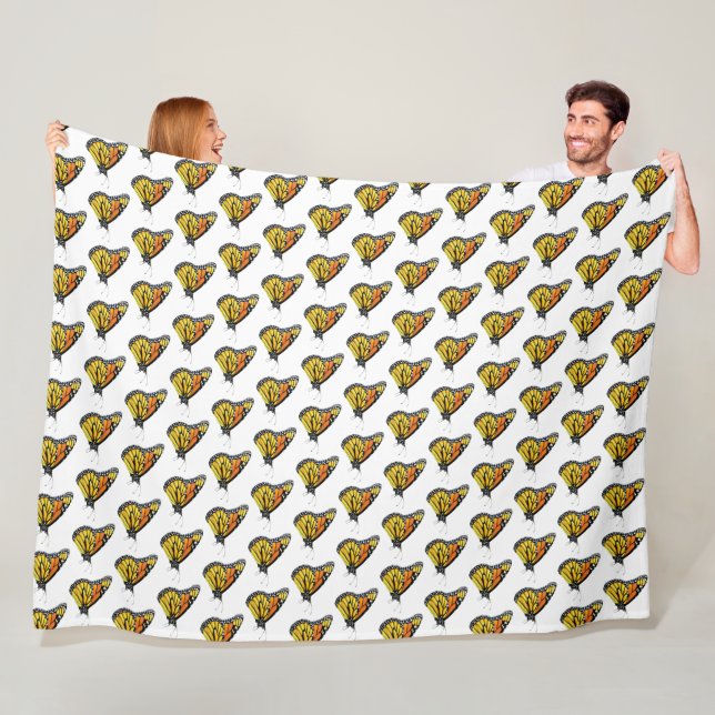 Große Fleece Blanket Monarch Side Ansicht (Beispiel)
