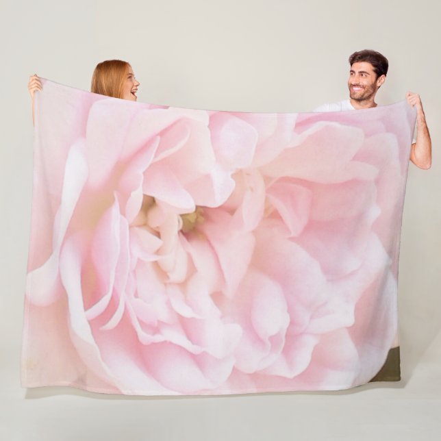 grosse Fleecedecke "Roses", rosa (Beispiel)