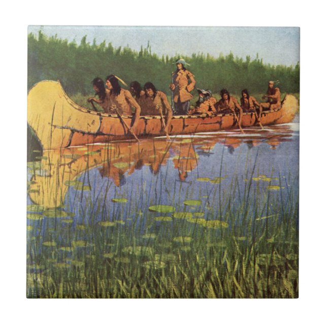 Große Forscher von Remington, Vintage Pioniere Fliese (Vorderseite)