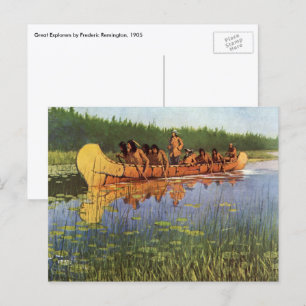 Große Forscher von Remington, Vintage Pioniere Postkarte