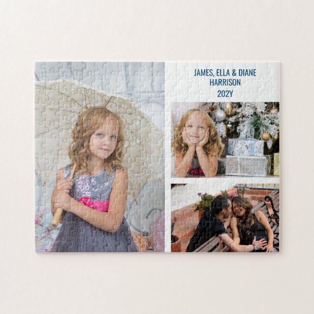 Große FotoCollage der Familie 11" x 14" (252 Stück Puzzle (Horizontal)