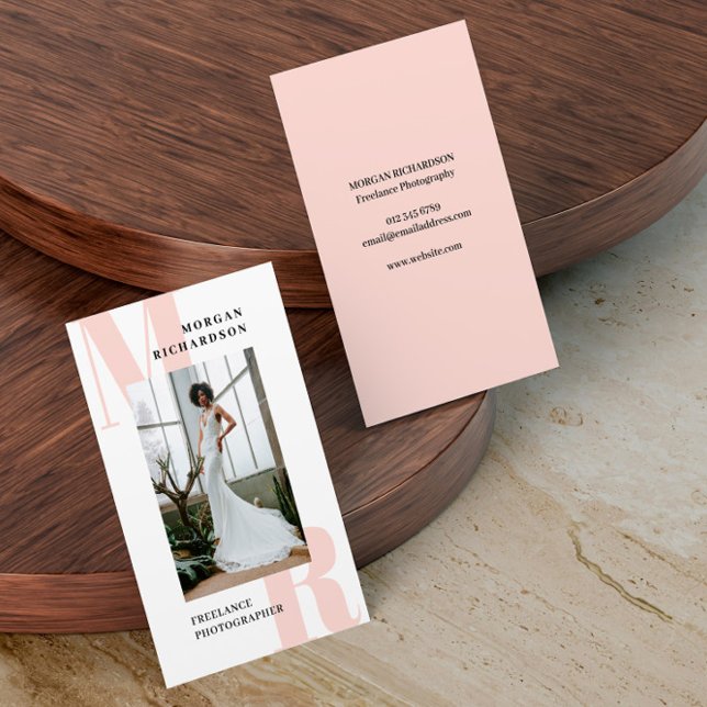 Große Fotografen rosa Typografie mit rosafarbenen  Visitenkarte (Von Creator hochgeladen)