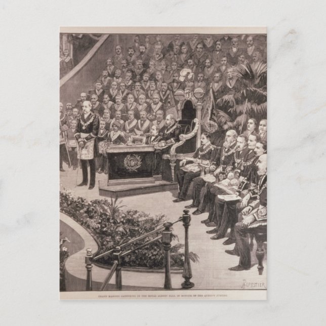 Große Freimaurerische Ansammlung im Royal Albert Postkarte (Vorderseite)