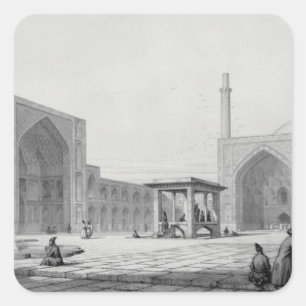 Große Freitag-Moschee (Masjid-i Djum-ah) in Quadratischer Aufkleber