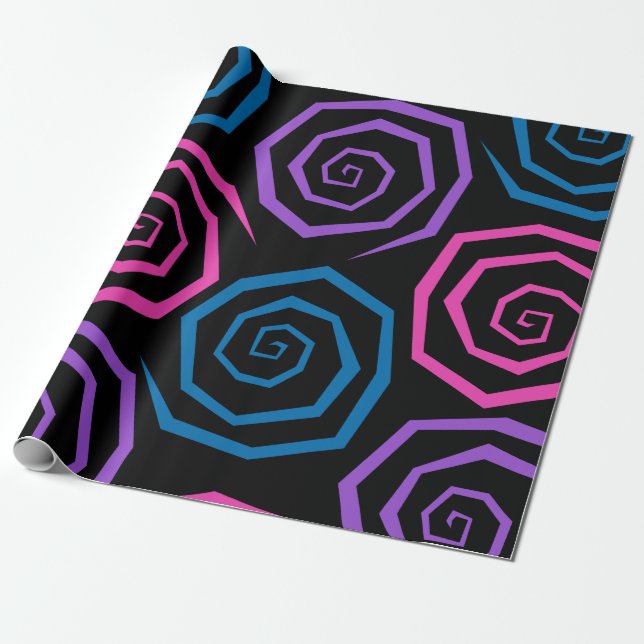 Große Funky-Wirbel Geschenkpapier (Ungerollt)