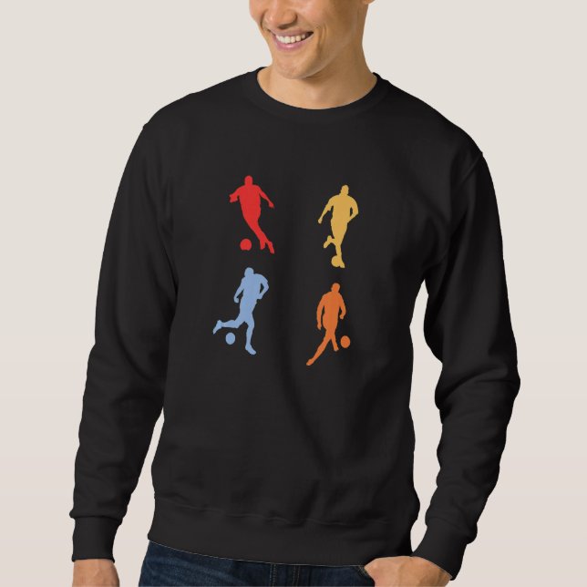 Große Fußballspieler Fußballball-Apparel Sweatshirt (Vorderseite)