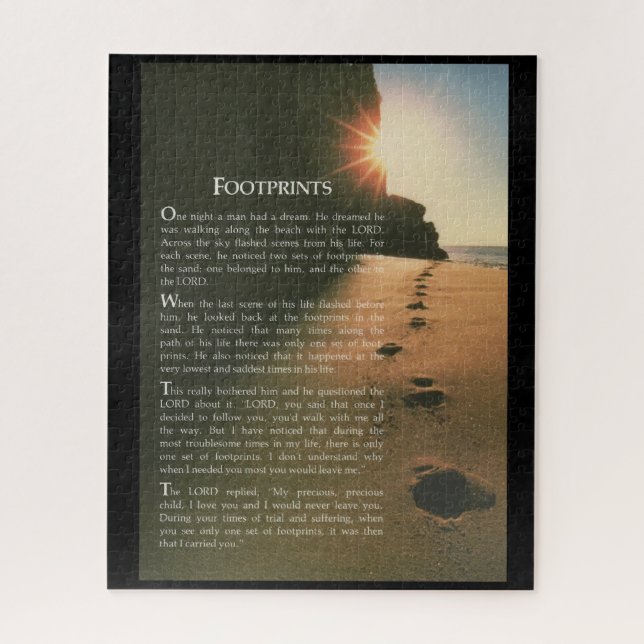 Große Fußspuren Puzzle (Vertikal)