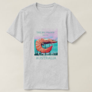 Große Garnelen-lustige Australien-Reiseikone T-Shirt