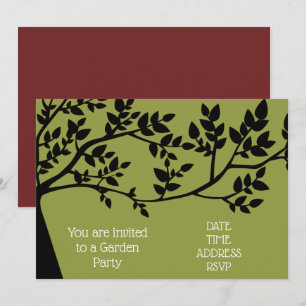 Große Gartenparty-Funktion unter einem Baum Einladung