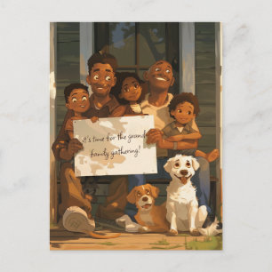 Große Gastfamilie Postkarte