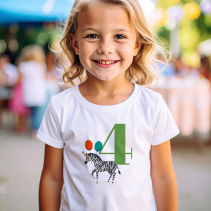 Große Geburtstagsparty Zebra T-Shirt
