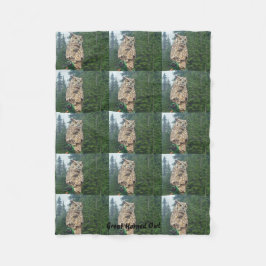 Große gehörnte Eulen-Fleece-Decke Fleecedecke