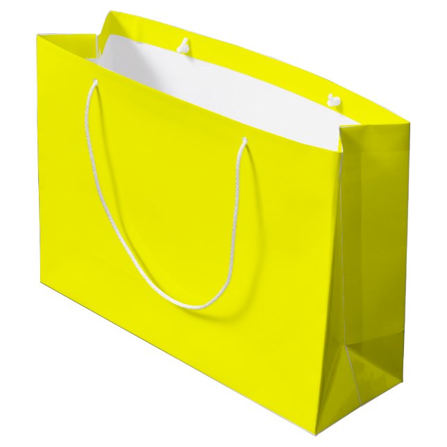 Große gelbe Geschenktasche Geschenktüte (Rückseite Schrägansicht)