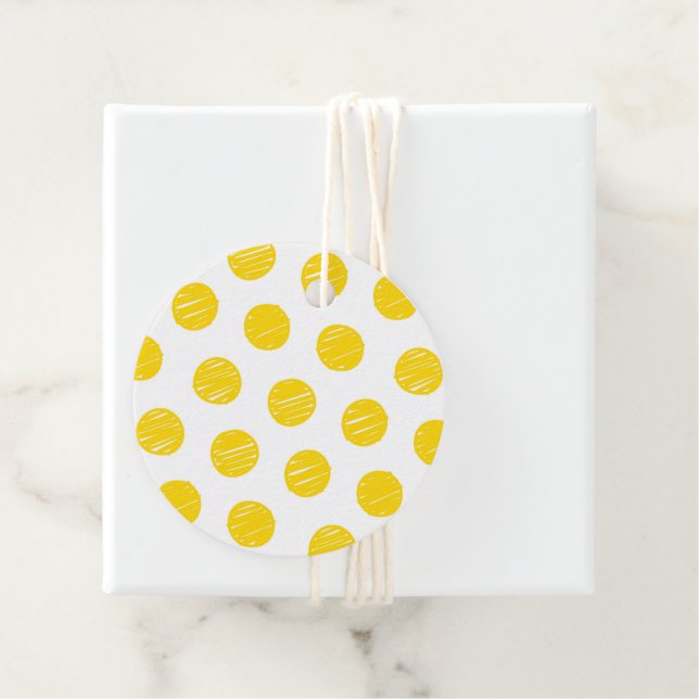 Große Gelbe Polka Dots Pickleball Balls Sport Geschenkanhänger (Beispiel)