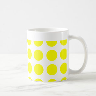 Große gelbe Punkte Tasse