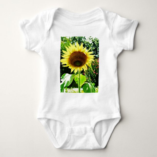 Große gelbe Sonnenblume Baby Strampler (Vorderseite)
