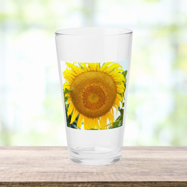 Große gelbe Sonnenblume Glas (In Situ)