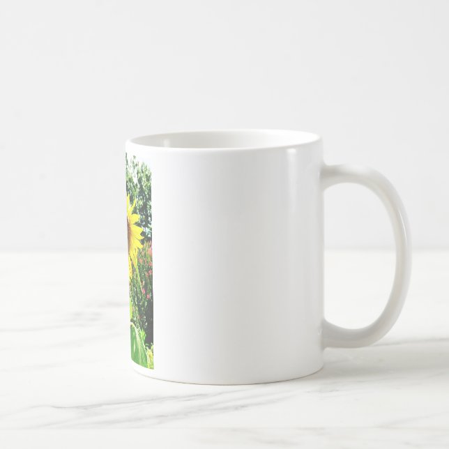 Große gelbe Sonnenblume Kaffeetasse (Rechts)