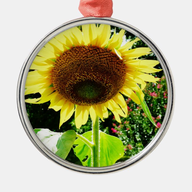Große gelbe Sonnenblume Ornament Aus Metall (Vorne)
