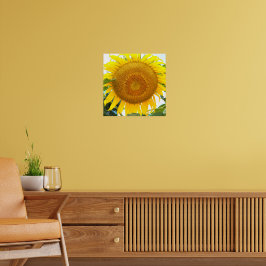 Große gelbe Sonnenblume Poster