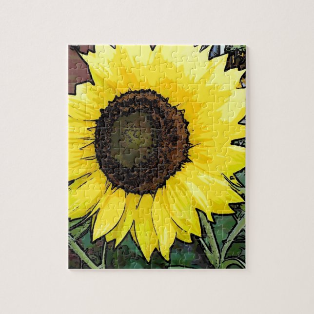 Große gelbe Sonnenblume Puzzle (Vertikal)