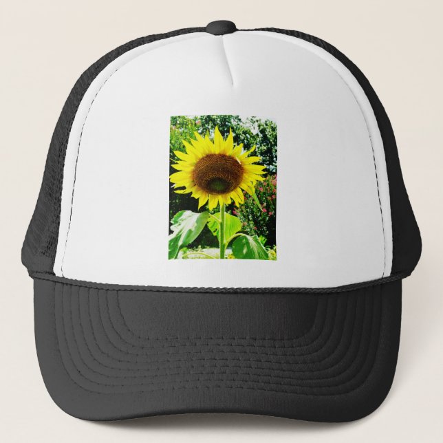Große gelbe Sonnenblume Truckerkappe (Vorderseite)