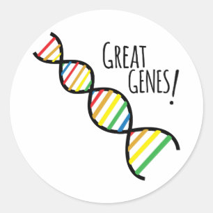 Große Gene Runder Aufkleber