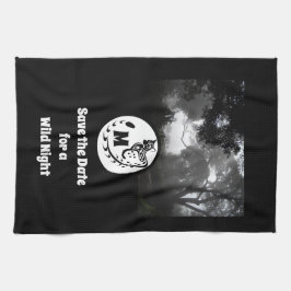 Große Gepunktete Genet Silhouette Monogram Foto Geschirrtuch