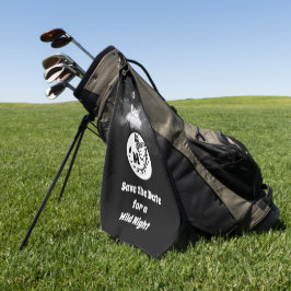 Große Gepunktete Genet Silhouette Monogram Foto Golfhandtuch