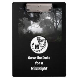 Große Gepunktete Genet Silhouette Monogram Foto Klemmbrett