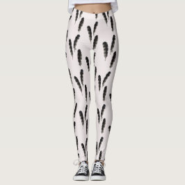 Große Gepunktete Woodpecker Feathers Pattern Legie Leggings