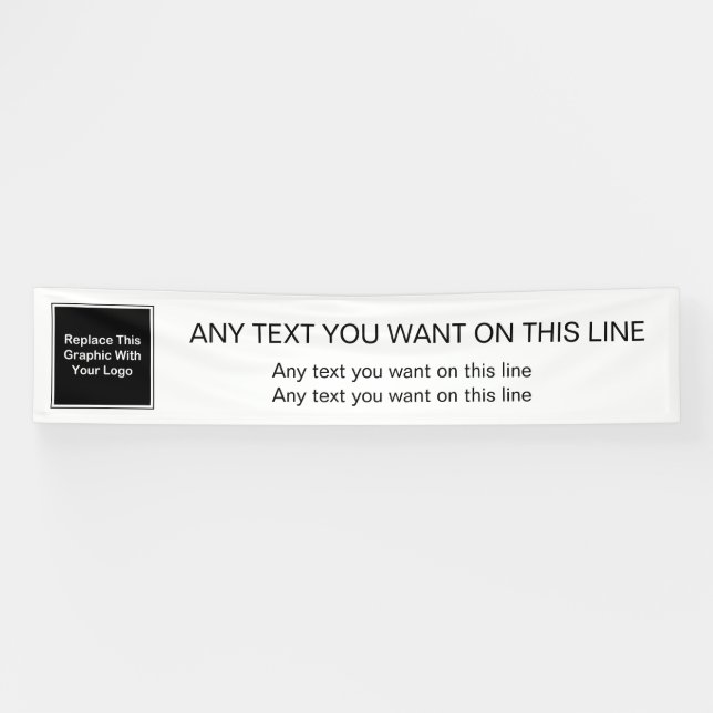 Große Geschäfts-Logo-Fahnen-Schablone Banner (Horizontal)