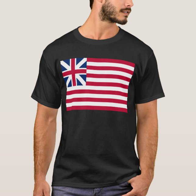 Große Gewerkschaft, 1. Flagge der USA - Kolonien S T-Shirt (Vorderseite)