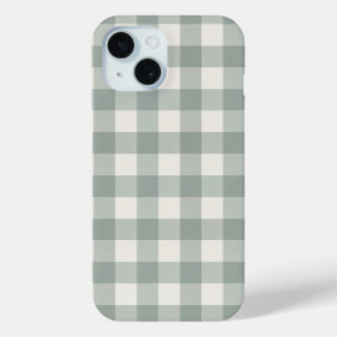 Große Gingham-Karo karierte, hellgrüne Salbei Case-Mate iPhone Hülle