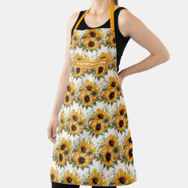 Große Girl Sonnenblumen Blumen Schürze