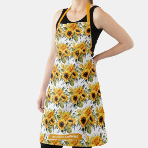 Große Girl Sonnenblumen Blumen Schürze