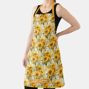 Große Girl Sonnenblumen Blumen Schürze