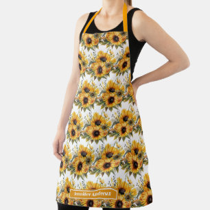 Große Girl Sonnenblumen Blumen Schürze
