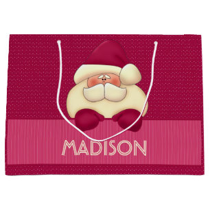 Große Girly Pink Santa und Polka Dosen großes Gesc Große Geschenktüte