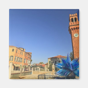 Große Glasstatue und Glockenturm, Italien Magnet