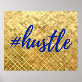 Große Gold Foil Effect Hustle Poster