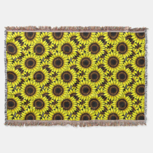 Große goldgelbe Sonnenblumen Decke