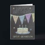 Große Grandson Trendy Chalk Board Effekt mit Kuche Karte<br><div class="desc">Große Granson Trendy Chalk Board Effekt mit Kuchen</div>